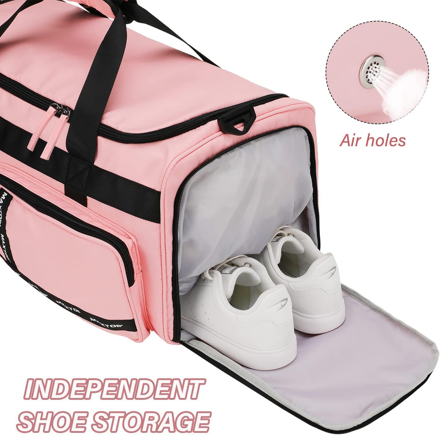 Gym Bag for Women Men Travel Duffle Bag Large Capacity Carry On Weekender Overnight Bag With Shoe Compartment Gym Tote Dry Wet Separation Duffel Bag for Travel